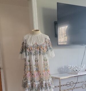 FARM Rio Floral Lace Mini Dress